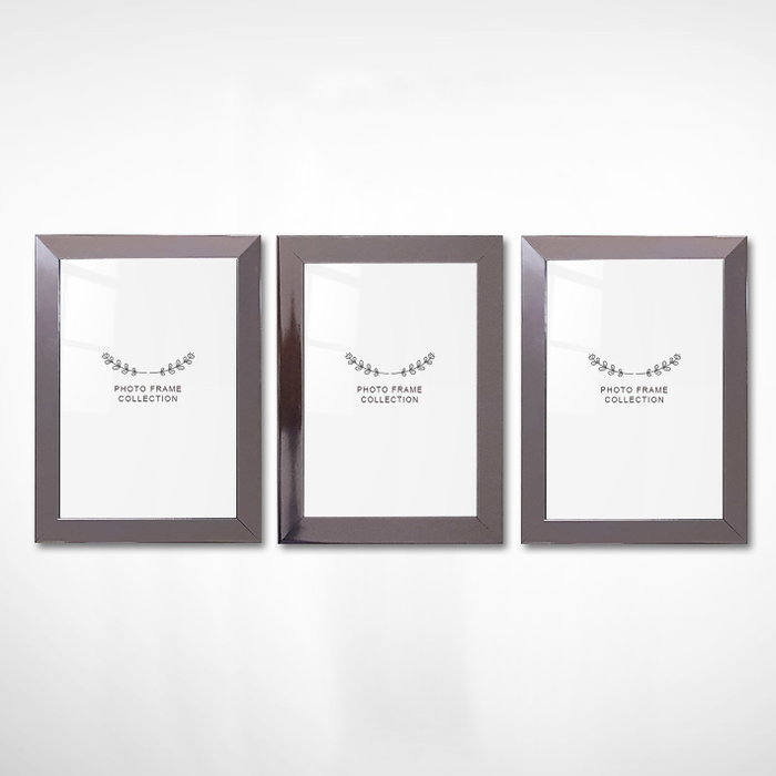 Aberto Design Set de 3 Marcos de Fotos Plateados 10 x 15 cm